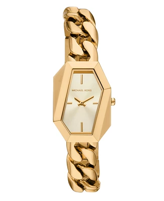 Michael Kors Women's Suri Two-Hand Gold-Tone Stainless Steel Watch, 24x33mm