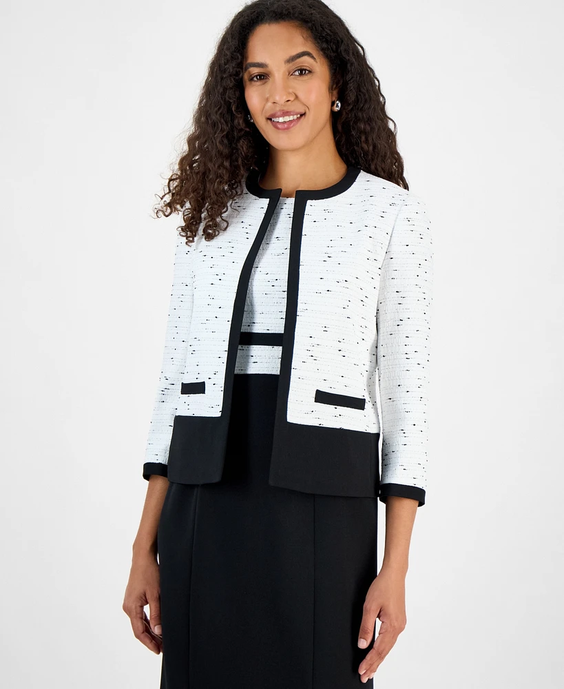 Kasper Women's Colorblocked Tweed Cropped Blazer, Regular & Petite