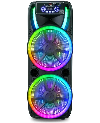 Toptech Tta-215 Bluetooth Speaker, Dual 15" Woofer Rechargeable