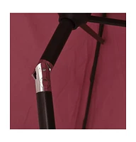 vidaXL Garden Parasol with Metal Pole 118.1"x78.7" Bordeaux Red