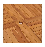 vidaXL Garden Table 47.2"x47.2"x29.5" Solid Teak Wood