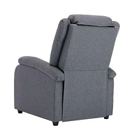 Recliner Chair Dark Gray Fabric