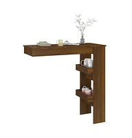 vidaXL Wall Bar Table Brown Oak 40.2"x17.7"x40.7" Engineered Wood