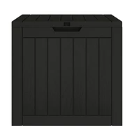 vidaXL Patio Storage Box Black 21.9"x16.9"x20.9" Polypropylene