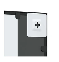 vidaXL Wall Mirror Black 19.7"x39.4" Rectangle Iron