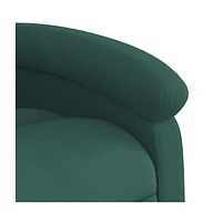 vidaXL Massage Recliner Chair Dark Green Velvet