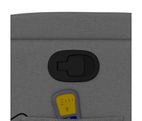 Massage Recliner Chair Dark Gray Fabric