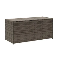 vidaXL Garden Storage Box Gray 74.8 Gal Poly Rattan