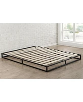 Slickblue Low Profile Metal Platform Bed Frame with Wooden Slats