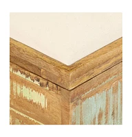 Storage Bench Solid Reclaimed Wood 31.5"x15.7"x15.7"