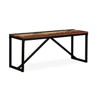 Bench Solid Reclaimed Wood 43.3"x13.8"x17.7"