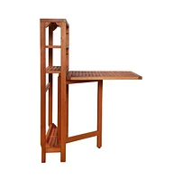 vidaXL 3 Piece Folding Bistro Set Solid Acacia Wood