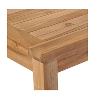 vidaXL Patio Table 59.1"x35.4"x30.3" Solid Teak Wood