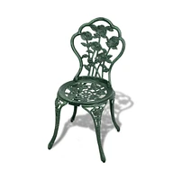 vidaXL 3 Piece Bistro Set Cast Aluminum