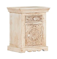 vidaXL Bedside Cabinet 15.7"x11.8"x19.7" Solid Mango Wood