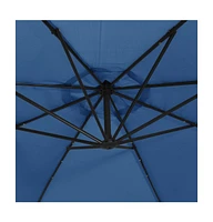 vidaXL Cantilever Garden Parasol with Led Lights and Steel Pole 118.1" Azure