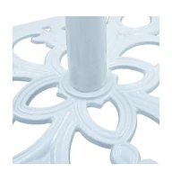 Umbrella Base White 26.5 lbs 19.3" Cast Iron