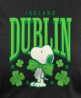 Hybrid Apparel Plus Peanuts Dublin St Patrick's Day Graphic Crew Neck Top