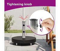 Parasol Base Granite 66.1 lb Round Black