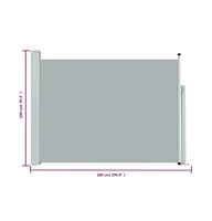 vidaXL Patio Retractable Side Awning 39.4"x196.9