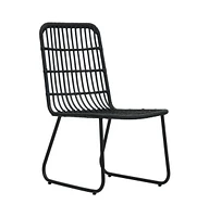 vidaXL 3 Piece Bistro Set Poly Rattan Black