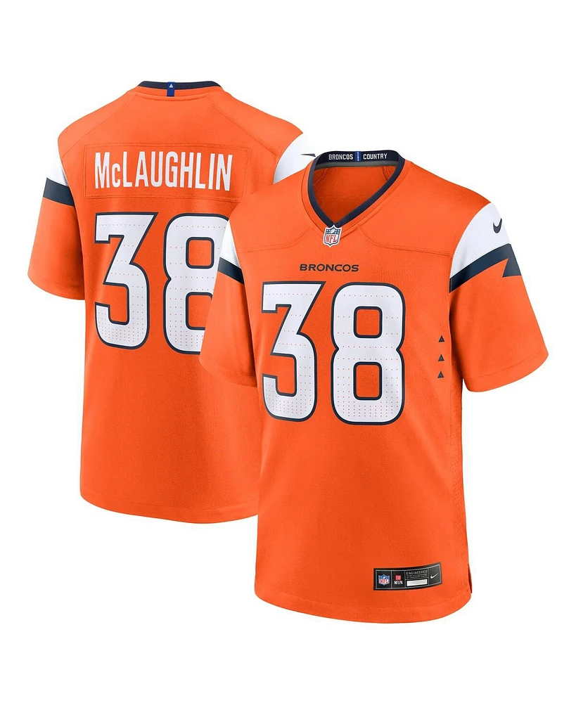 Nike Men's Jaleel McLaughlin Orange Denver Broncos Team Game Jersey