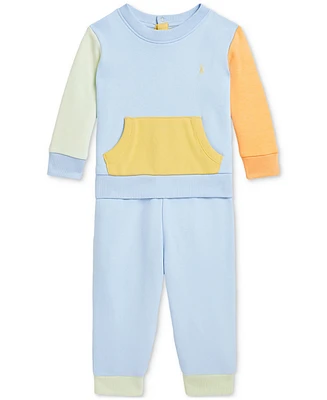 Polo Ralph Lauren Baby Colorblocked Sweatshirt & Pants Set