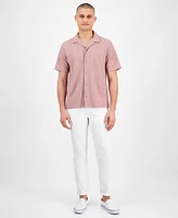 Sun + Stone Men's Waffle-Knit Button-Down Shirt, Exclusively at Macy's