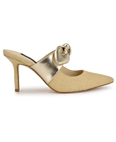 Nine West Women's Demmure Bow Strap Slip-On Stiletto Pumps
