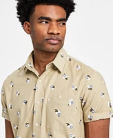 Sun + Stone Men's Knox Regular-Fit Embroidered Floral Button-Down Shirt, Exclusively at Macy's