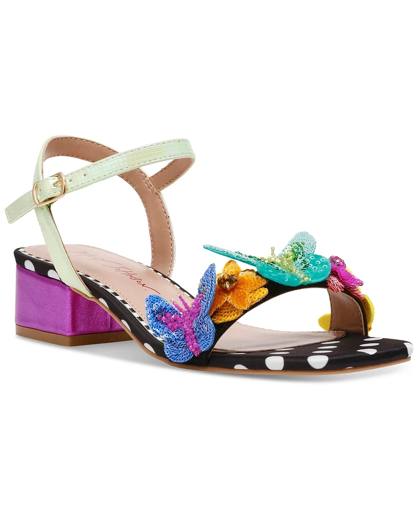 Betsey Johnson Women's Emerry Two-Piece Butterfly Low Block-Heel Sandals