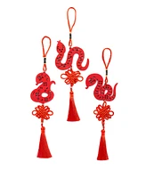 Holiday Lane Lunar New Year Snake Tassel Ornaments, Set of 3, Exclusively at Macy's