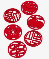 Holiday Lane Lunar New Year Glass Coasters, Set of 6, Exclusively at Macy's