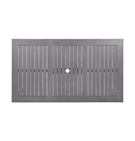 vidaXL Patio Table Gray Wash 55.1"x31.5"x29.1" Solid Acacia Wood