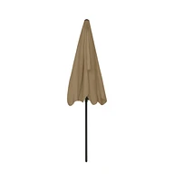 vidaXL Beach Parasol Taupe 78.7"x49.2"