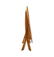 vidaXL Folding Patio Table 63"x33.5"x29.5" Solid Wood Acacia