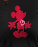 Hybrid Apparel Plus Trendy Disney Mickey Heart Graphic Crew Neck T-Shirt