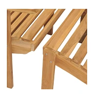 Adirondack Chair with Footrest Solid Teak Wood