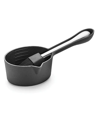 Outset Cast Iron 10" Sauce Pot with Brush