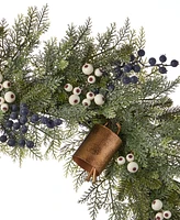 Seasonal 30" Pre-Lit Mixed Mica Foliage Wreath