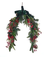 Seasonal 30" Pre-Lit Magnolia Leaf, Eucalyptus and Berry Swag