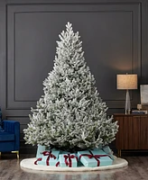 Seasonal 9ft Royal Oaks Flocked Fir Tree, 880 Warm Led Lights