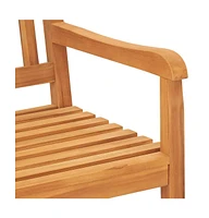 3-Seater Patio Bench with Table 59.1" Solid Teak Wood