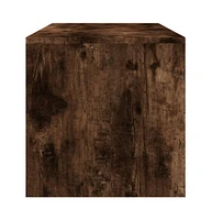 vidaXL Coffee Table Smoked Oak 39.4"x15.7"x15.7" Engineered Wood