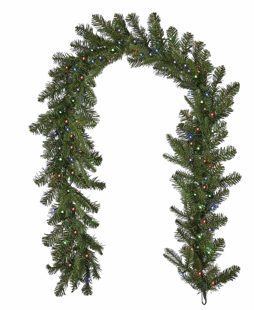 Seasonal 6ft Dakota Pine Artificial Christmas Garland, 50 Dual Led Lights