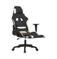 vidaXL Massage Gaming Chair for Adult, Reclining Computer Chair with Footrest and Headrest