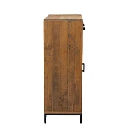 vidaXL Shoe Rack 29.5"x15.7"x43.3" Solid Wood Pine