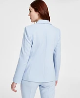 Tahari Asl Women's One-Button Peak-Lapel Twill Blazer, Regular & Petite