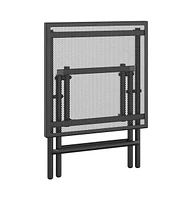 vidaXL Folding Patio Table Anthracite 15"x15"x15" Steel Mesh