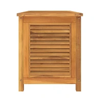 vidaXL Patio Storage Box with Bag 44.9"x19.7"x22.8" Solid Wood Teak